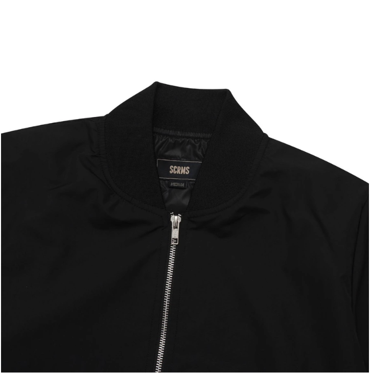 Screamous Bomber Canvas Jacket Cale Black 2