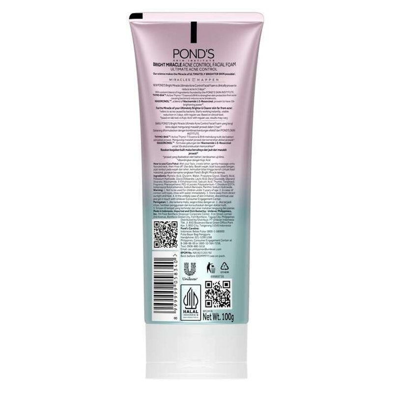 Pond's Bright Miracle Ultimate Acne Control Facial Foam 2