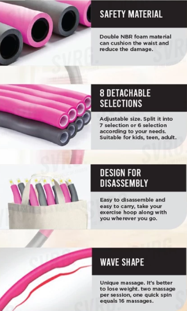 The Republic of Svarga SVRG Adjustable Hoola Hoops