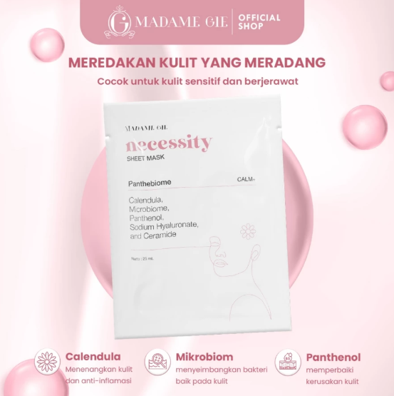 Tjhindatama Mulia Madame Gie Necessity Sheet Mask Panthebiome CALM+