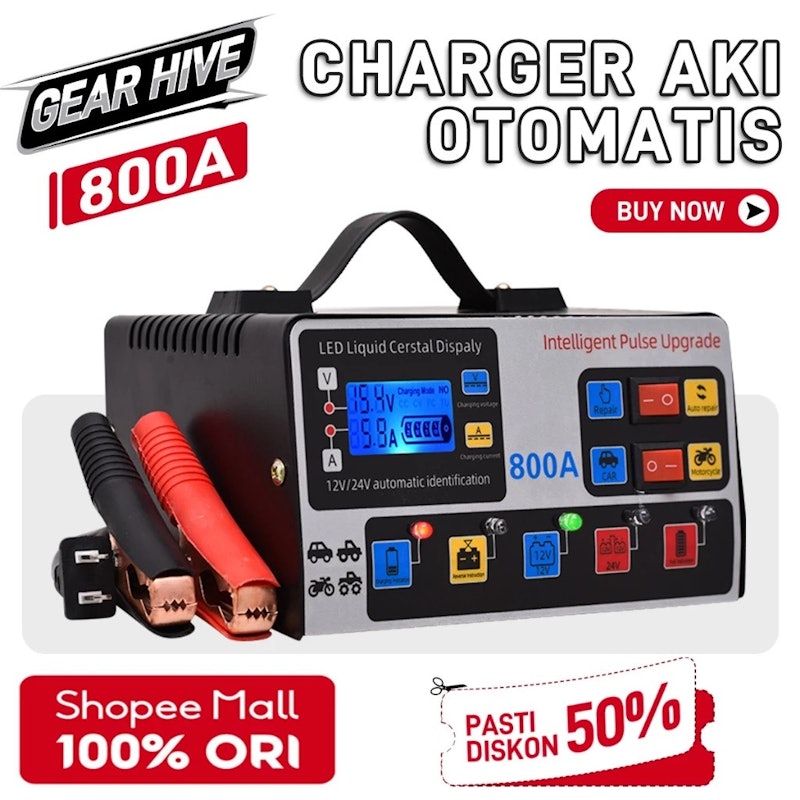 Gear Hive Charger Aki Otomatis 800A 5