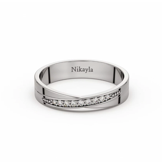 Nikayla Jewelry Cincin Couple Perak Murni