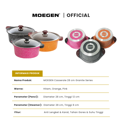 MOEGEN Casserole Granite