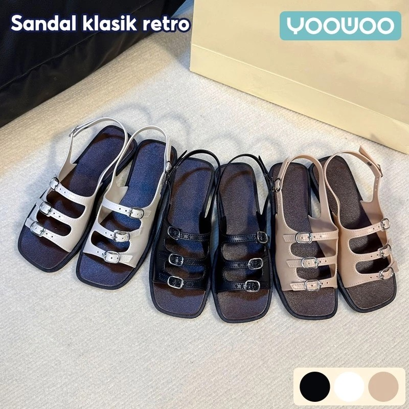  YooWoo Sandal Slip On Wanita