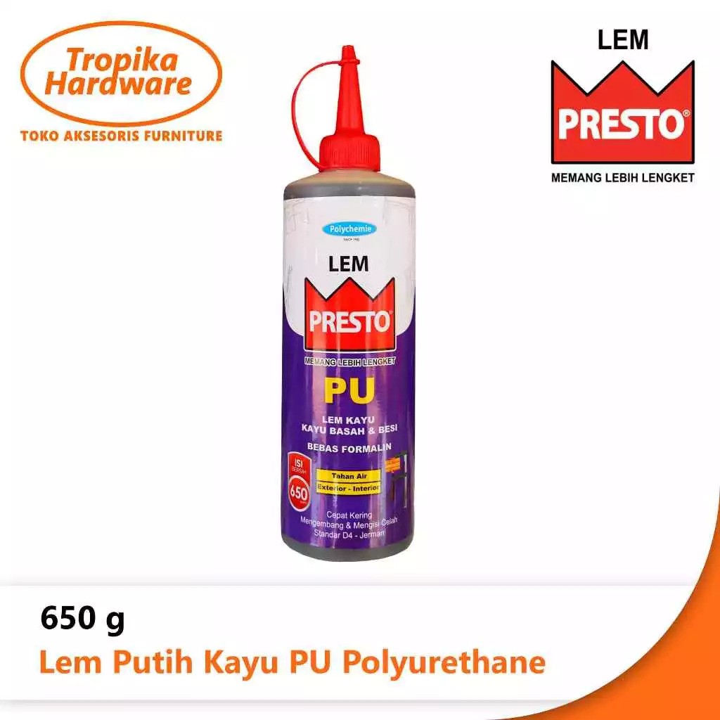Polychemie Asia Pacific Permai Presto Lem PU Polyurethane Kayu dan Besi