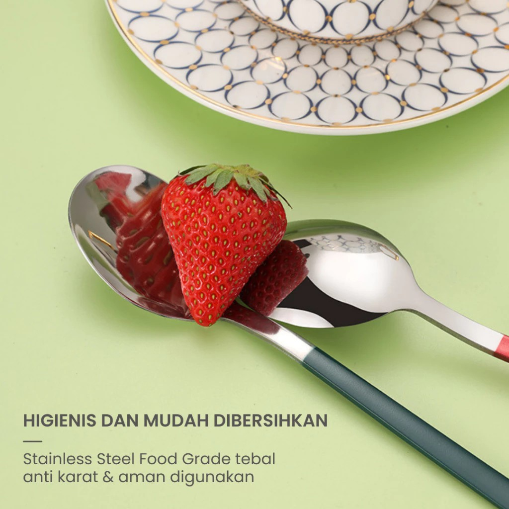  FUNNYCOOK Sendok Set 6 Pcs Colorful