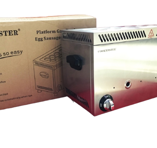 Cookmaster Platform Egg Sausage Machine 12 Tube Gas CMDCR12