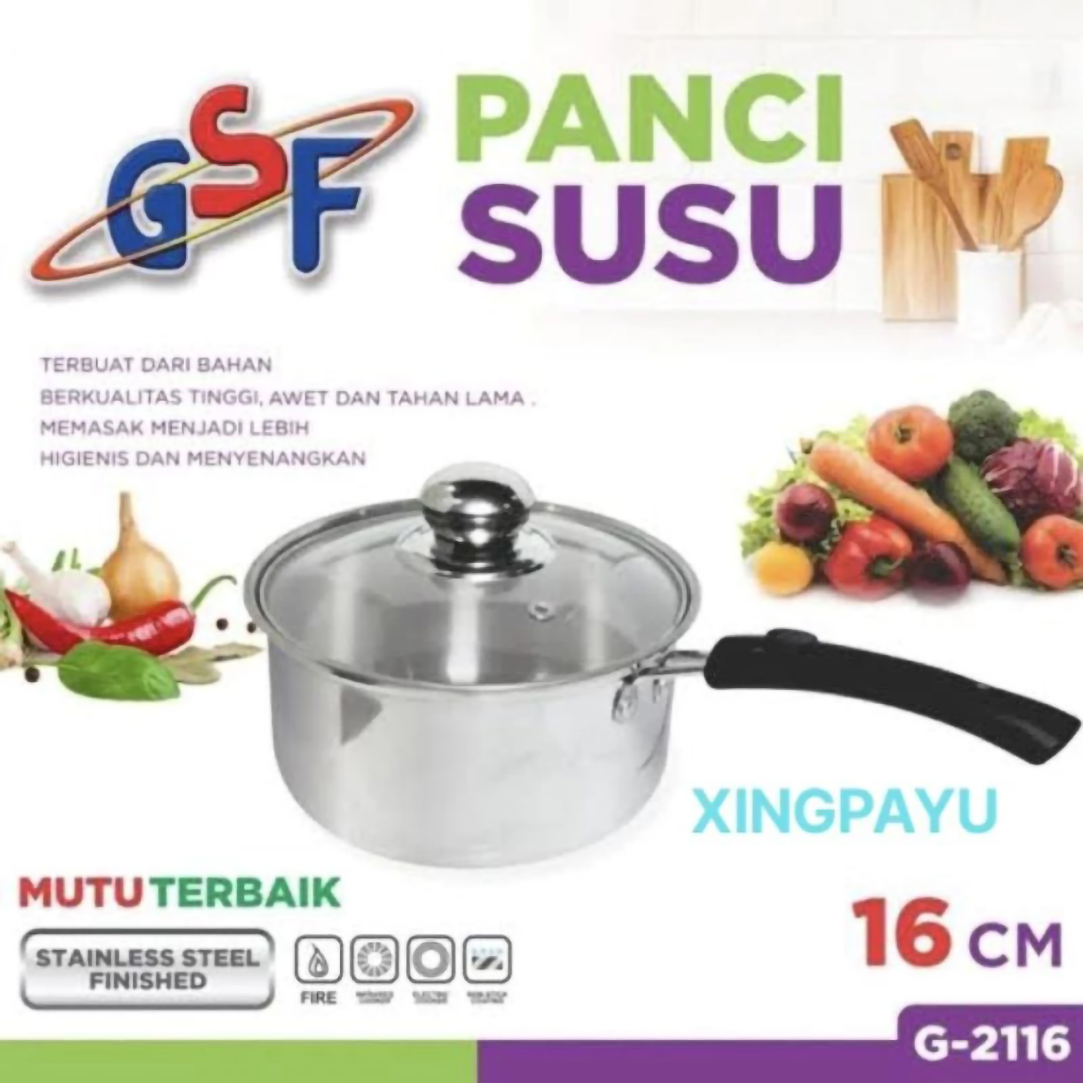 Jaya Utama Santikah GSF Panci Susu 16 cm  G-2116