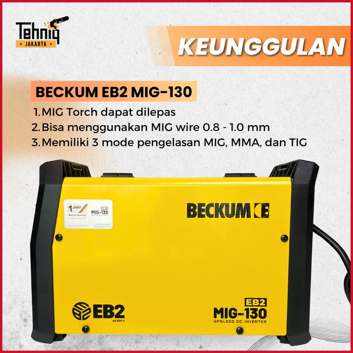 Beckum Gasless Inverter Welding Machine MIG 130 EB2