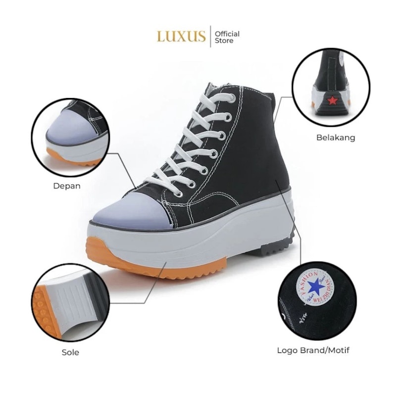 LUXUS Sneakers Wanita Korean Style 2