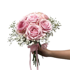 Kelly Florist Hand Bouquet Wedding - Buket Bunga Segar - Roseate Dream