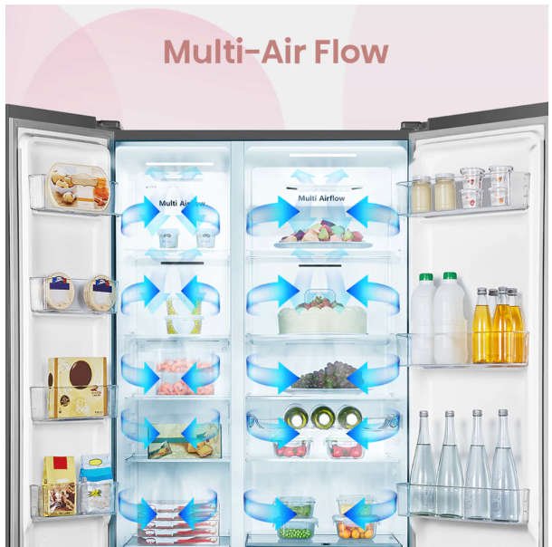 Hisense Distribution Limited Hisense 564L Kulkas Side by Side Refrigerator RS688N4IWPU