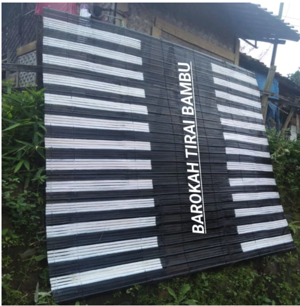  Tirai Bambu Outdoor Motif Kombinasi Salur 