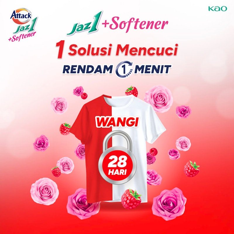 Jaz1 Deterjen Cair + Softener Romantic Purple Blossom 3