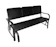 Krisbow GLIDER 3 SEATS DARK GRN 1