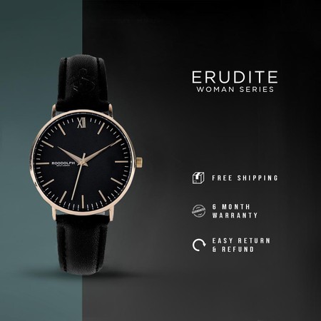  Roodolph Watch Erudite Gold Black
