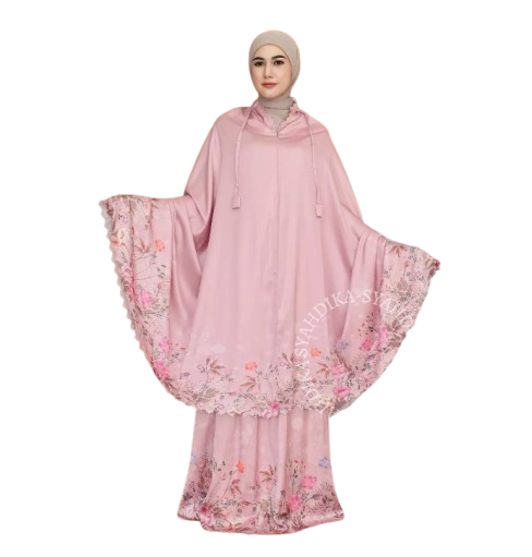 Syahdika Mukena Dewasa Silk Premium 2in1 Balqis Series Free Sejadah