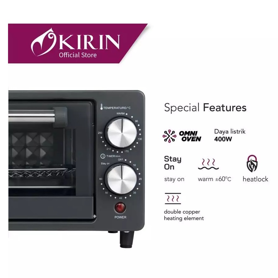 Kirin Oven Listrik + Microwave 11 Liter 3