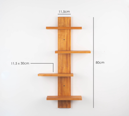 Wooden Projects  Rak Dinding Kayu Susun 4 RB2