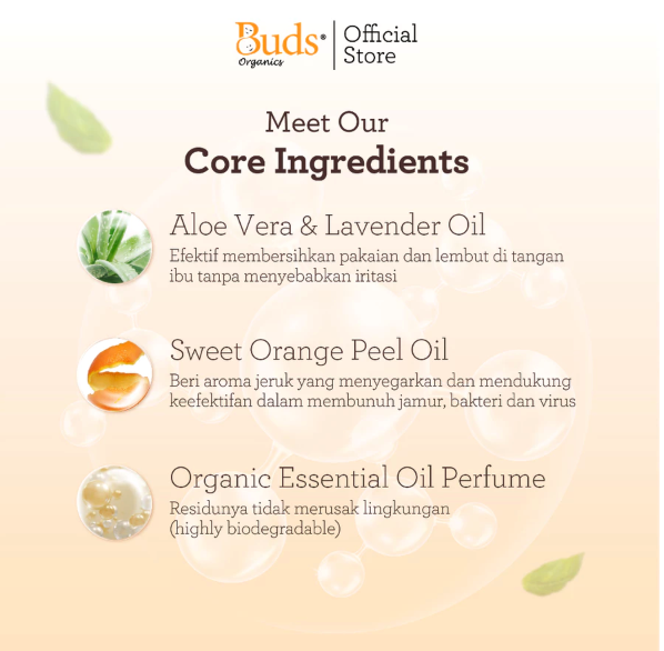 Inti Berkat Jaya Buds Organics Baby Safe Laundry Detergent