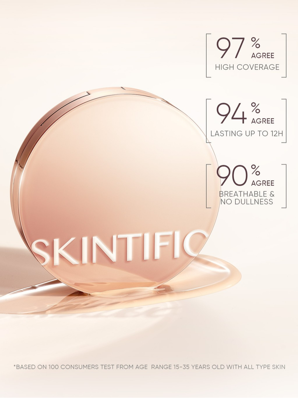 SKINTIFIC Cosmetics SKINTIFIC Cover All Perfect Cushion 02N Natural Ivory