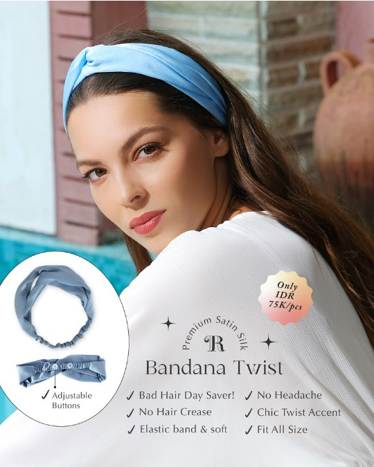 Headband Twist Satin Silk 