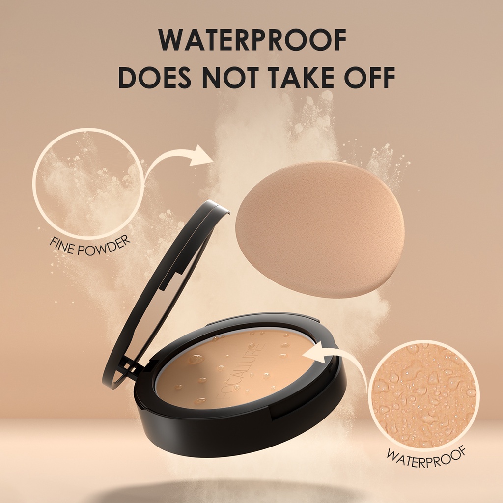 Focallure Longwearing Oil-Free & Matte + Poreless Natural Pressed Powder