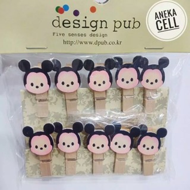 Design pub Jepit Kayu Karakter