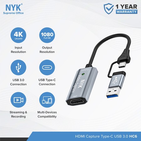 NYK Video Capture 2 in 1 Converter HC-6