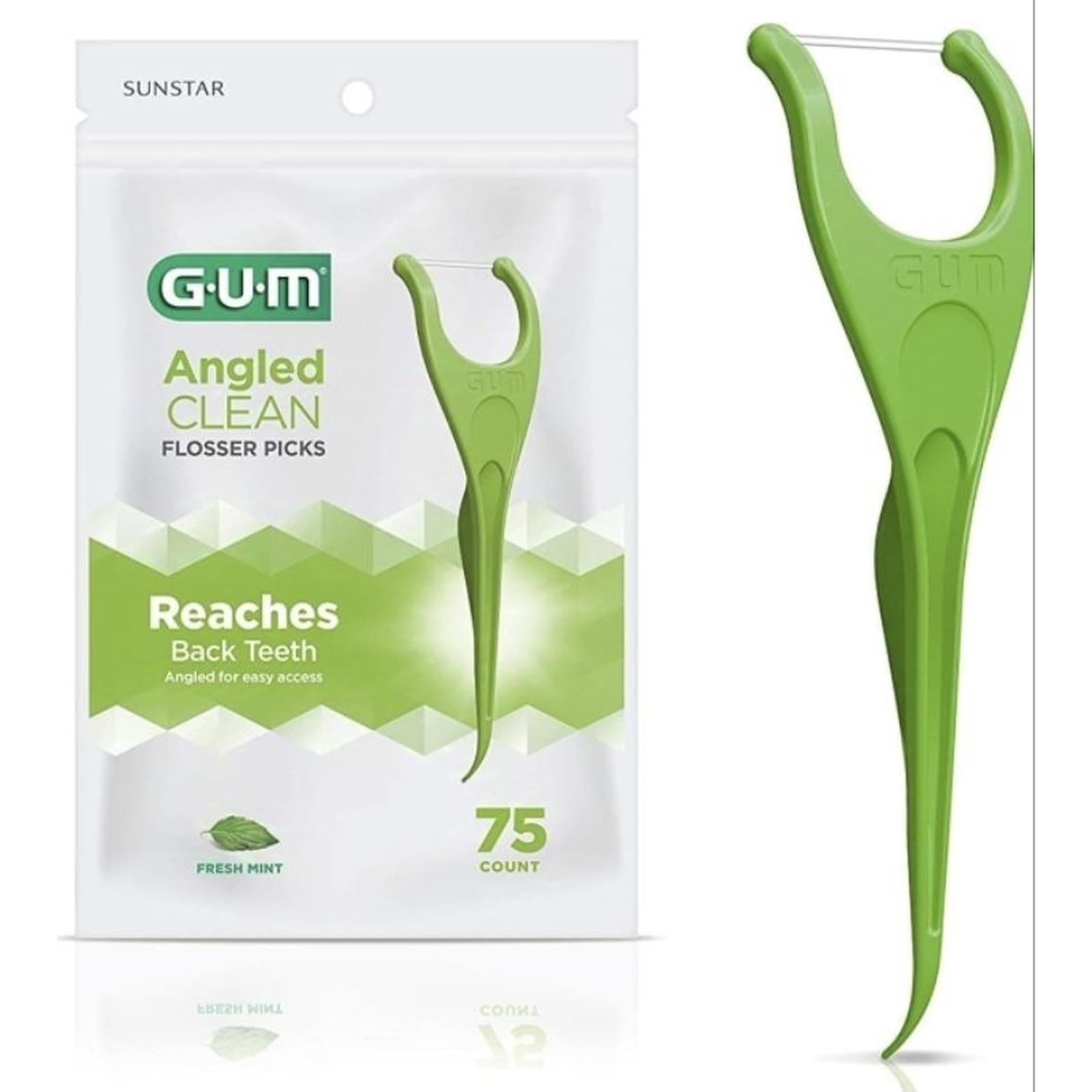 Sunstar G.U.M Angled Clean Flosser Picks 