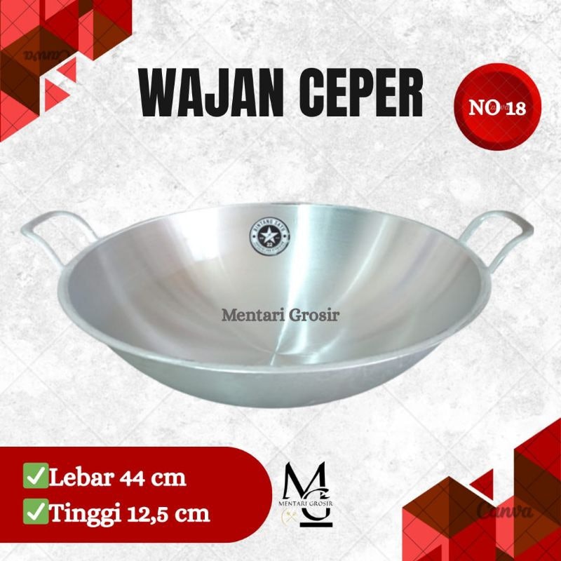Cap Bintang Satu Wajan Ceper Ukuran Nomor 18 2