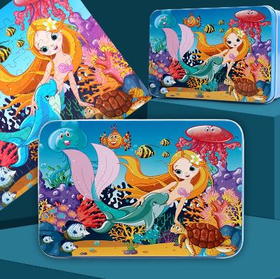  100 pcs Wooden Puzzle with Box