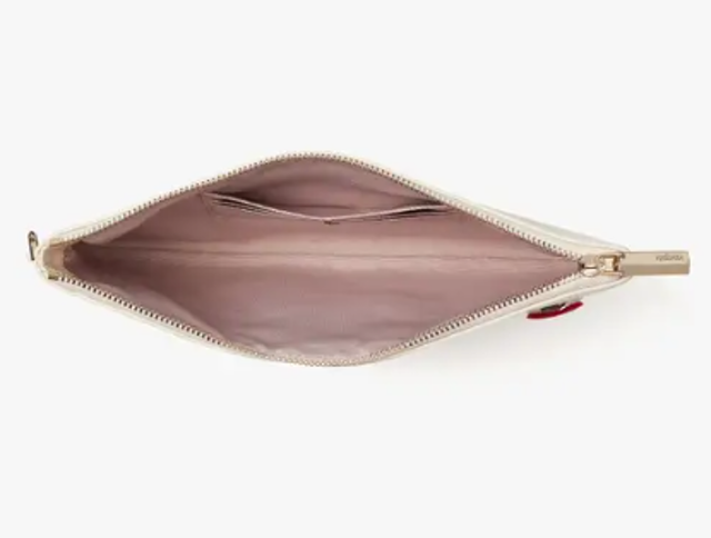 Kate Spade Apple Toss Flocked Pouch Wristlet k5204