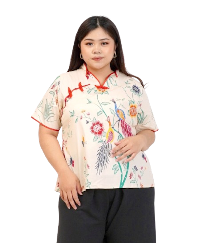Atasan Cheongsam Wanita Batik Jumbo 1