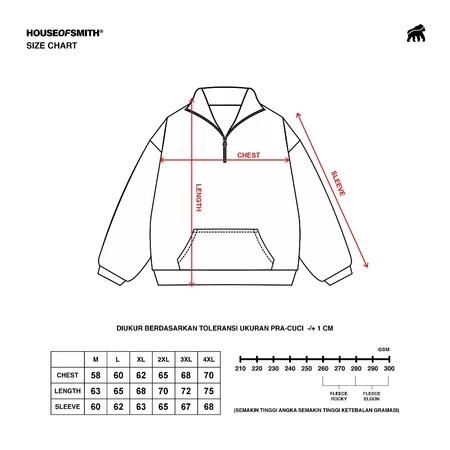 SMITHINDO MITRA MANDIRI House of Smith Sweater Shore Halfzip Misty