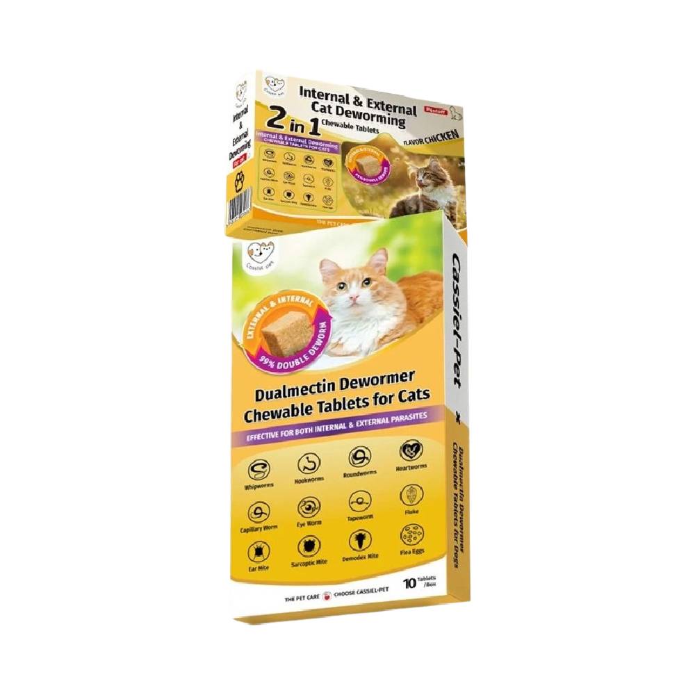 Dualmectin Dewormer Chewable Tablets for Cats 1