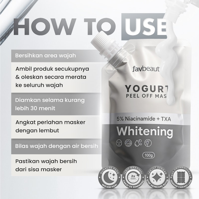 FAV Beauty Yogurt Peel Off Mask Whitening 4