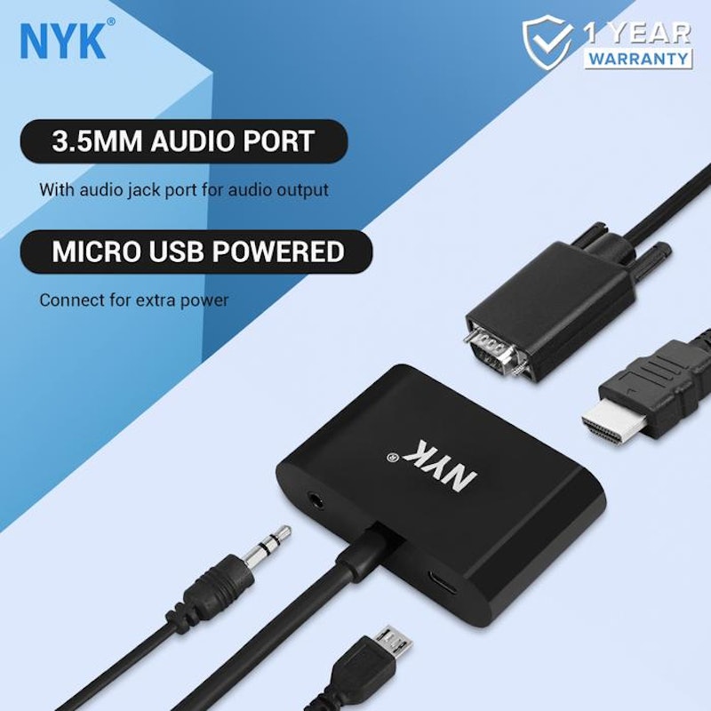 NYK Converter HDMI to HDMI VGA 4