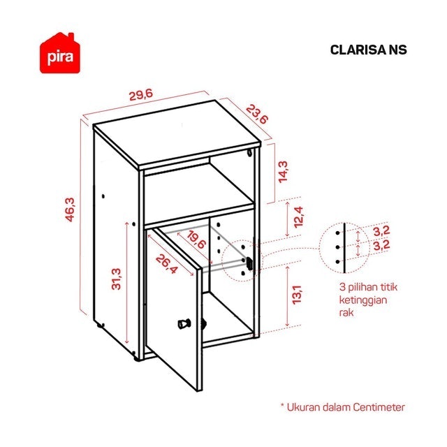 Clarisa NS Meja Samping / Nakas