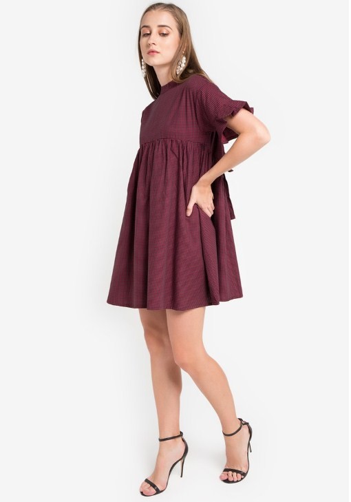 Short Sleeve Woven Dress ED75 