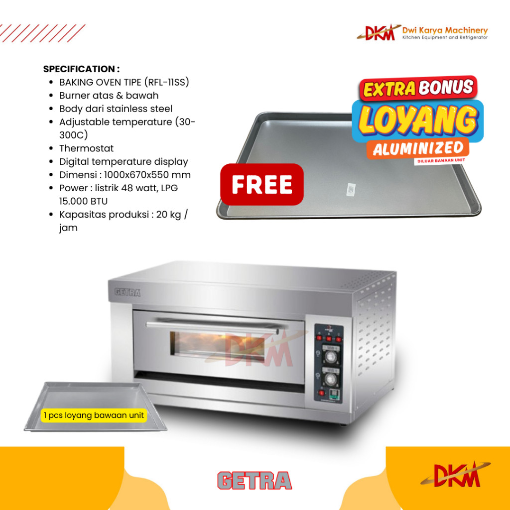 Royal Sutan Agung GETRA Gas Baking Oven  RFL-11SSGC