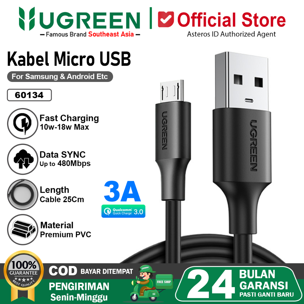 Ugreen Group UGREEN Micro USB 2.0 Cable 60134