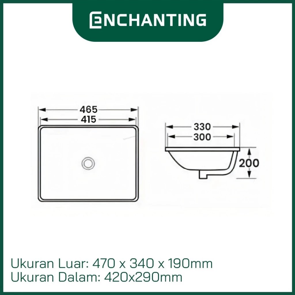ENCHANTING Wastafel Tanam  5