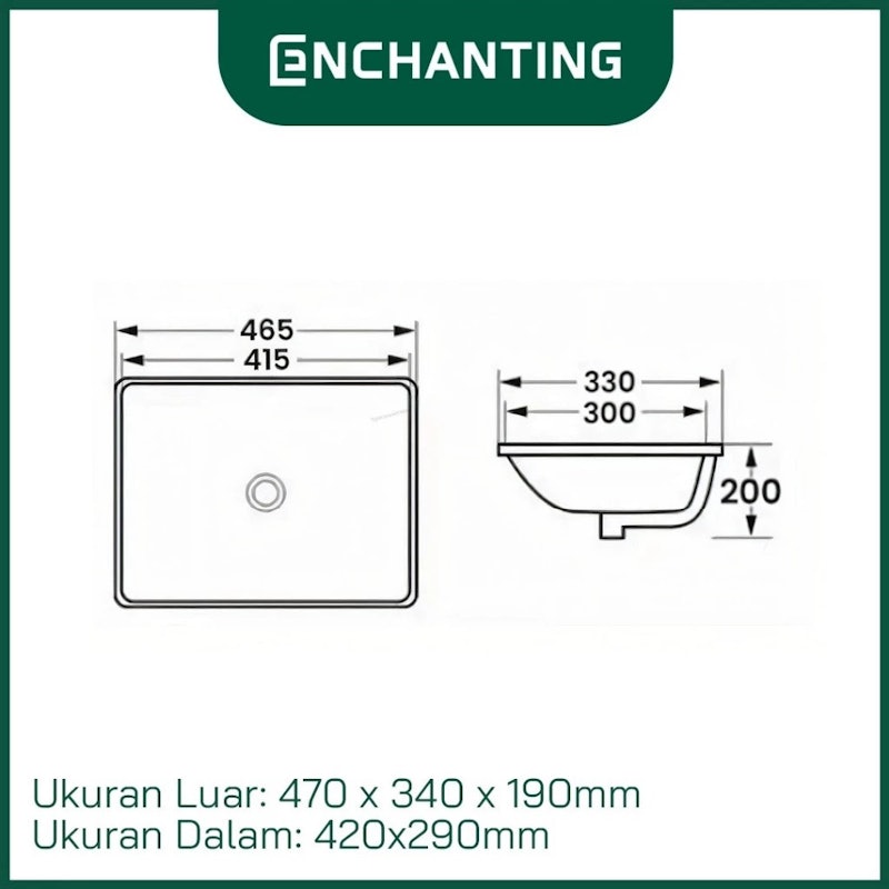 ENCHANTING Wastafel Tanam 5