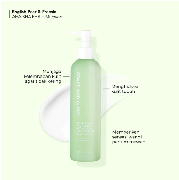 Shanghai Ayara Cosmetics Grace and Glow English Pear and Freesia Anti Acne & Scar Solution Body Serum