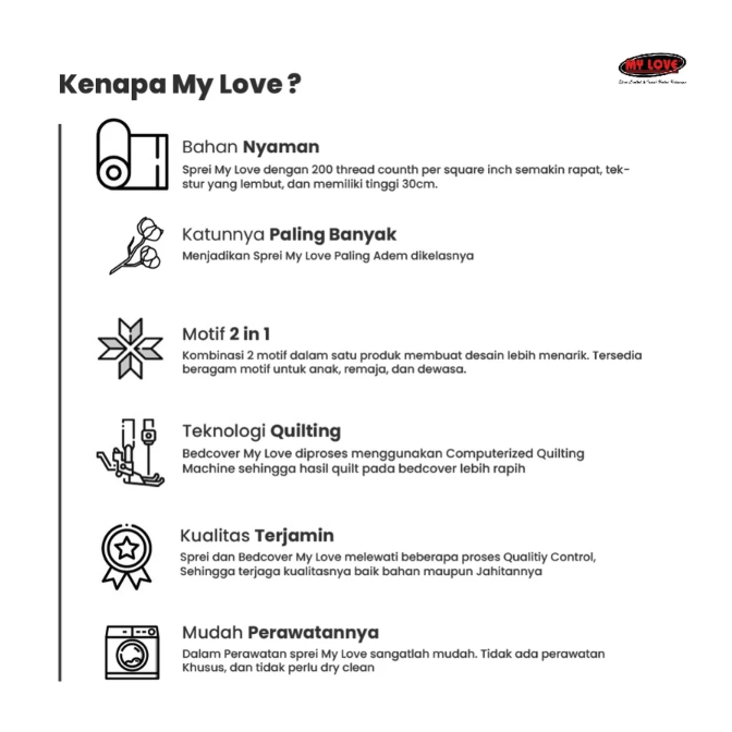 Bandung Indah Gemilang My Love All New Sprei Fitted Athea