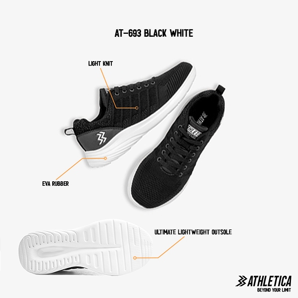 Geoff Maksimal Jaya Geoff Max Athletica Black White AT-693