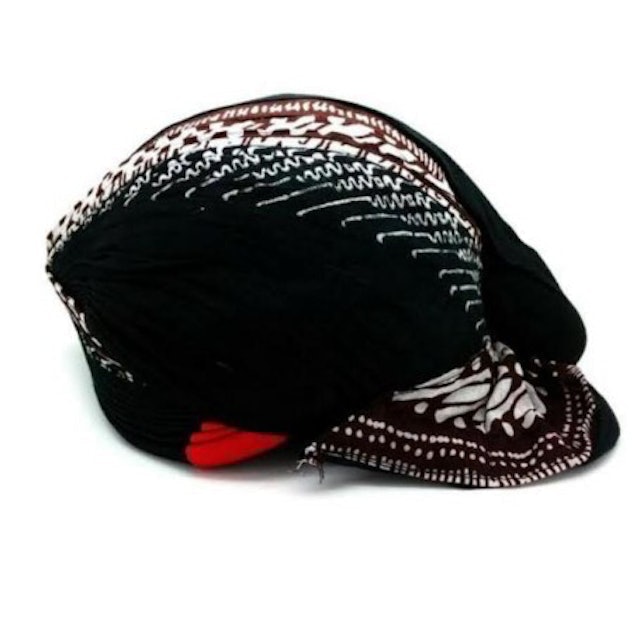 Blangkon Lipat Motif Parang Putih