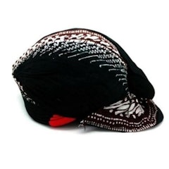 Blangkon Lipat Motif Parang Putih