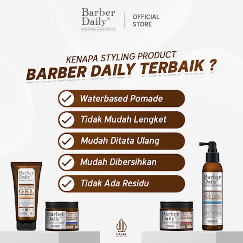 Barber Daily Styling Gel Wet-Look Finish 3